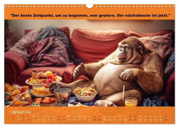 Produktbild: Der tierisch lustige Abnehmkalender (Wandkalender 2026 DIN A3 quer), CALVENDO Monatskalender