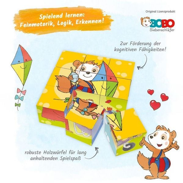 Produktbild: Tr&ouml;tsch Bobo Siebenschl&auml;fer Bilderw&uuml;rfel Puzzle