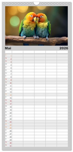 Produktbild: Familienplaner 2026 - Unzertennlich mit 5 Spalten (Wandkalender, 21 x 45 cm) CALVENDO