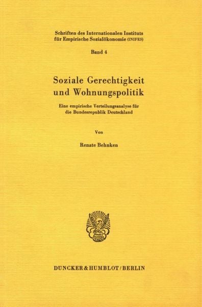 Produktbild: Soziale Gerechtigkeit und Wohnungspolitik