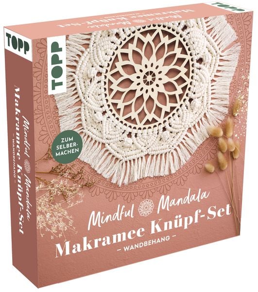 Produktbild: Mindful Mandala - Makramee-Knüpf-Set: Wandbehang. Mit Anleitung und Material zum Selberknüpfen