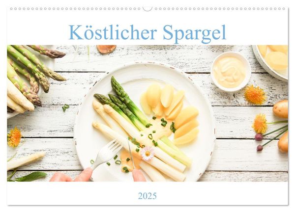 Köstlicher Spargel (Wandkalender 2025 DIN A2 quer), CALVENDO Monatskalender