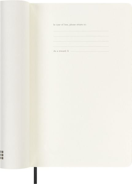 Produktbild: Moleskine 18 Monate Tagesnotizkalender 2026/2027, L/A5, 1 Tag = 1 Seite, Weicher Einband, Schwarz