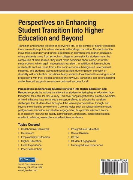 Produktbild: Perspectives on Enhancing Student Transition Into Higher Education and Beyond