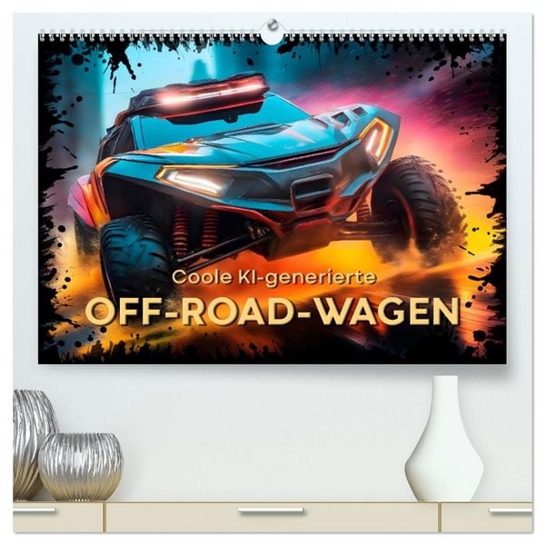 Produktbild: Coole KI-generierte OFF-ROAD-WAGEN (hochwertiger Premium Wandkalender 2026 DIN A2 quer), Kunstdruck in Hochglanz