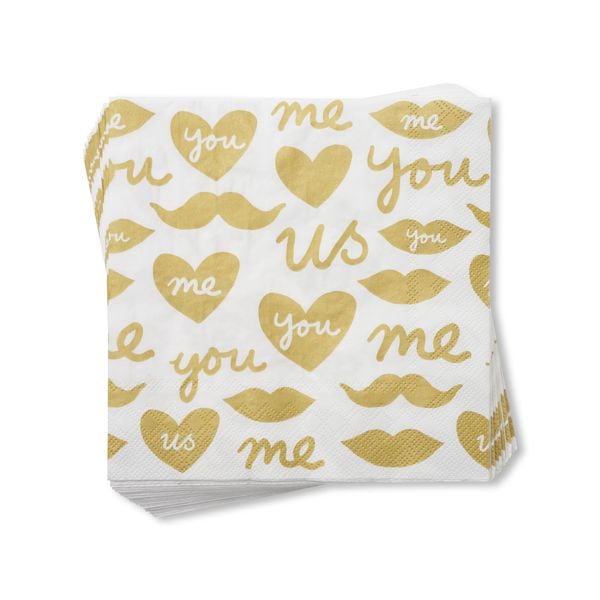 Serviette 33x33cm "You, Me, Us"
