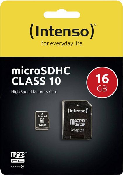 Produktbild: Intenso Class 10 - Flash-Speicherkarte (microSDHC/SD-Adapter inbegriffen)