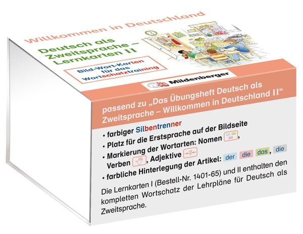 Willkommen in Deutschland – Deutsch als Zweitsprache - Lernkarten II, Nonbook von Tina Kresse,Susanne McCafferty, Mildenberger Verlag GmbH,
