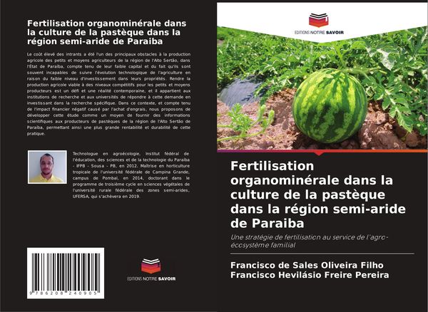 Produktbild: Fertilisation organomin&eacute;rale dans la culture de la past&egrave;que dans la r&eacute;gion semi-aride de Paraiba