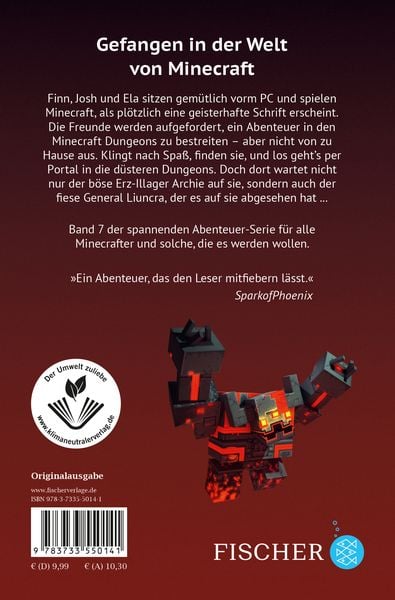Produktbild: Gefangen in der Welt der W&uuml;rfel. Die Gefahr in den Dungeons. Ein Abenteuer f&uuml;r Minecrafter