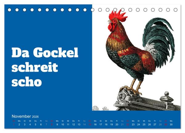 Produktbild: Gria&szlig; Eich! Bayern Kalender mit Dialekt und Mundart (Tischkalender 2026 DIN A5 quer), CALVENDO Monatskalender
