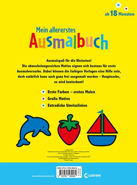 Produktbild: Mein allererstes Ausmalbuch (Apfel)