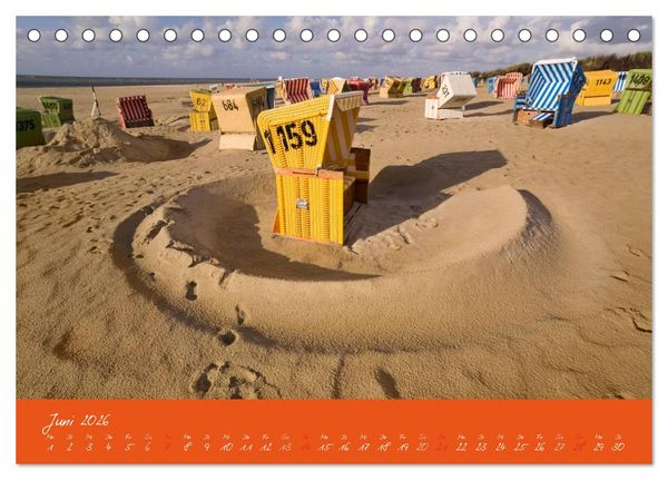 Produktbild: Strandk&ouml;rbe &ndash; bunte Vielfalt an der Nordsee (Tischkalender 2026 DIN A5 quer), CALVENDO Monatskalender