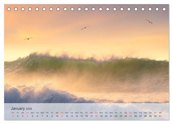 Produktbild: Melody of the waves (Desk Calendar 2026 DIN A5 landscape), CALVENDO 12 Month DeskCalendar