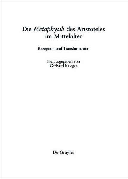 Produktbild: Die "Metaphysik" des Aristoteles im Mittelalter