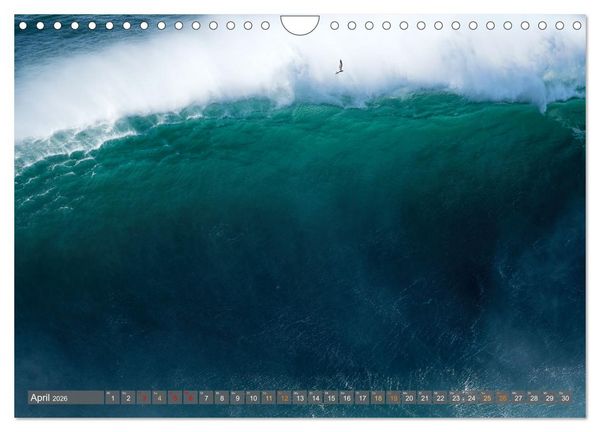 Produktbild: OCEAN POWER - Die Riesenwellen von Nazar&eacute; (Wandkalender 2026 DIN A4 quer), CALVENDO Monatskalender