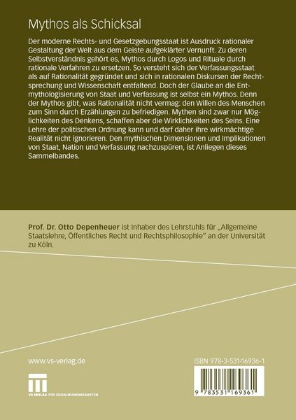 Produktbild: Mythos als Schicksal