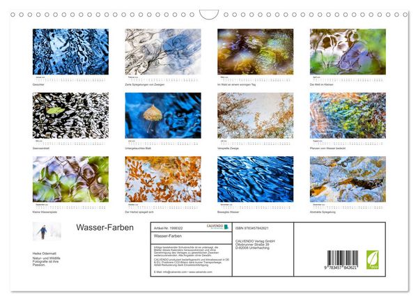 Produktbild: Wasser-Farben (Wandkalender 2026 DIN A3 quer), CALVENDO Monatskalender