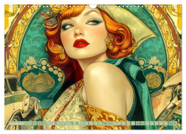 Produktbild: Die Epoche Art Nouveau - Mit eleganter Mode (Wandkalender 2027 DIN A3 quer), CALVENDO Monatskalender