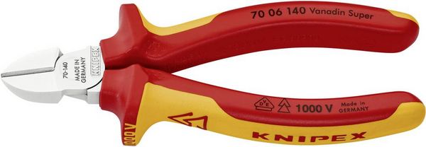 Produktbild: Knipex 70 06 140 VDE Seitenschneider mit Facette 140 mm