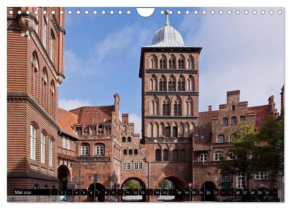 Produktbild: Deutsche Hansest&auml;dte - L&uuml;beck Wismar Rostock Stralsund (Wandkalender 2026 DIN A4 quer), CALVENDO Monatskalender