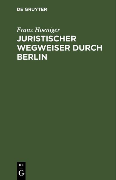 Produktbild: Juristischer Wegweiser durch Berlin