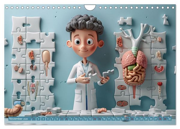 Produktbild: Nur ein paar Semester Medizin (Wandkalender 2026 DIN A4 quer), CALVENDO Monatskalender