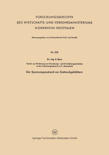 Produktbild: Der Spannungszustand von Gatters&auml;gebl&auml;ttern