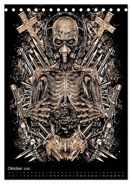 Produktbild: BLOODBOY/FEAR ILLUSTRATION (Tischkalender 2026 DIN A5 hoch), CALVENDO Monatskalender