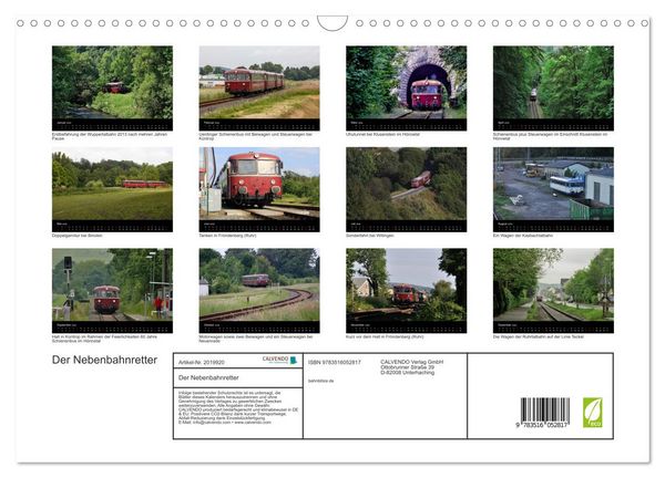 Produktbild: Der Nebenbahnretter (Wandkalender 2026 DIN A3 quer), CALVENDO Monatskalender