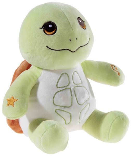 Heunec 110983 - MusiLEDI Schildkröte, wiesengrün, 28cm, Plüschtier mit Musik und LED-Licht im Bauch