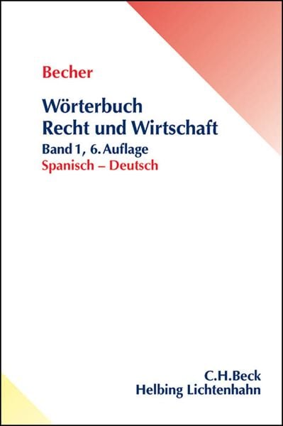 Produktbild: W&ouml;rterbuch Recht und Wirtschaft Band 1: Spanisch - Deutsch