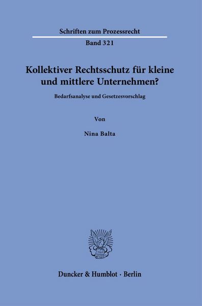 Produktbild: Kollektiver Rechtsschutz f&uuml;r kleine und mittlere Unternehmen?