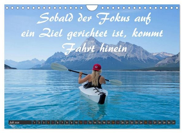 Produktbild: Sport Spruchkalender (Wandkalender 2026 DIN A4 quer), CALVENDO Monatskalender