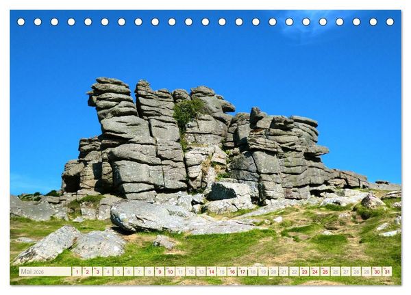 Produktbild: S&uuml;dengland - Mystische Steinkreise und Dartmoor (Tischkalender 2026 DIN A5 quer), CALVENDO Monatskalender