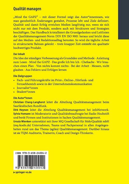Produktbild: Qualit&auml;t managen