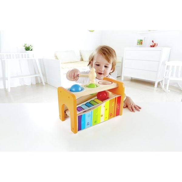 Hape E0305 - Regenbogen Xylophon und Hammerspiel