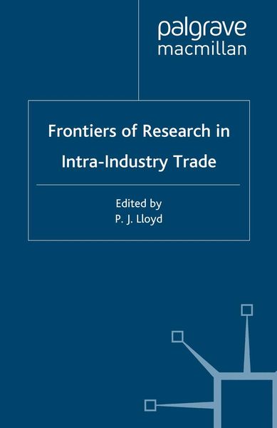 Produktbild: Frontiers of Research in Intra-Industry Trade