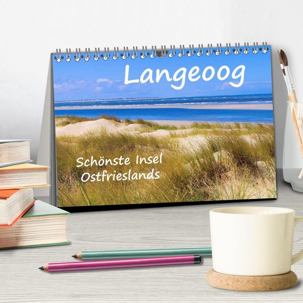 Produktbild: Langeoog - Sch&ouml;nste Insel Ostfrieslands (Tischkalender 2026 DIN A5 quer), CALVENDO Monatskalender