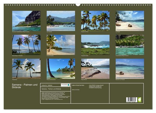 Produktbild: Samana - Palmen und Str&auml;nde (Wandkalender 2026 DIN A2 quer), CALVENDO Monatskalender
