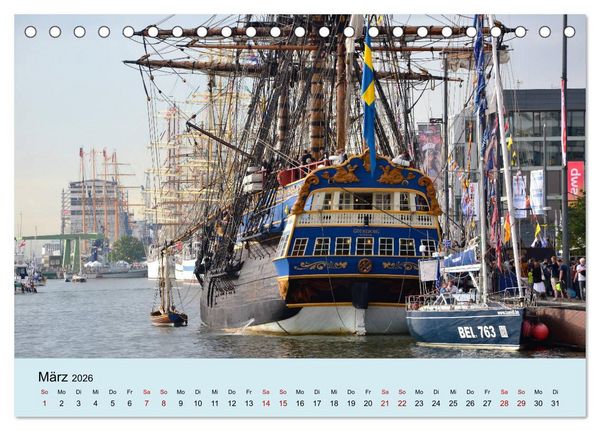 Produktbild: Parade der Windjammer - 2026 (Tischkalender 2026 DIN A5 quer), CALVENDO Monatskalender