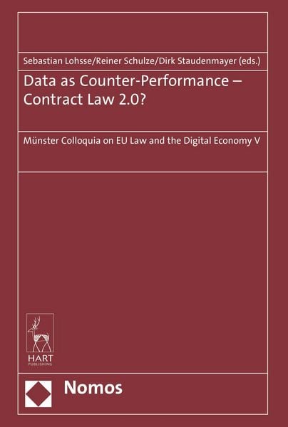 Produktbild: Data as Counter-Performance - Contract Law 2.0?