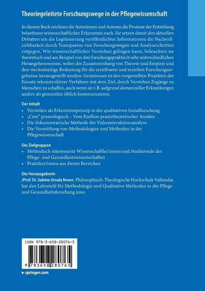 Produktbild: Theoriegeleitete Forschungswege in der Pflegewissenschaft