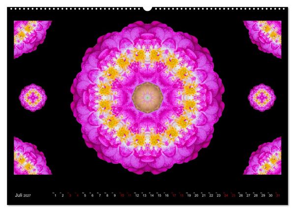Produktbild: ROSEN MANDALAS (hochwertiger Premium Wandkalender 2027 DIN A2 quer), Kunstdruck in Hochglanz