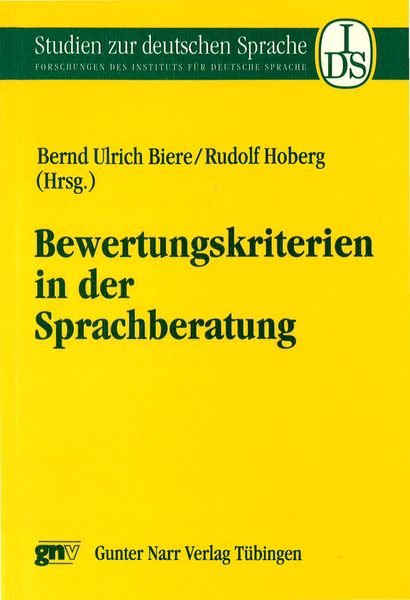 Produktbild: Bewertungskriterien in der Sprachberatung