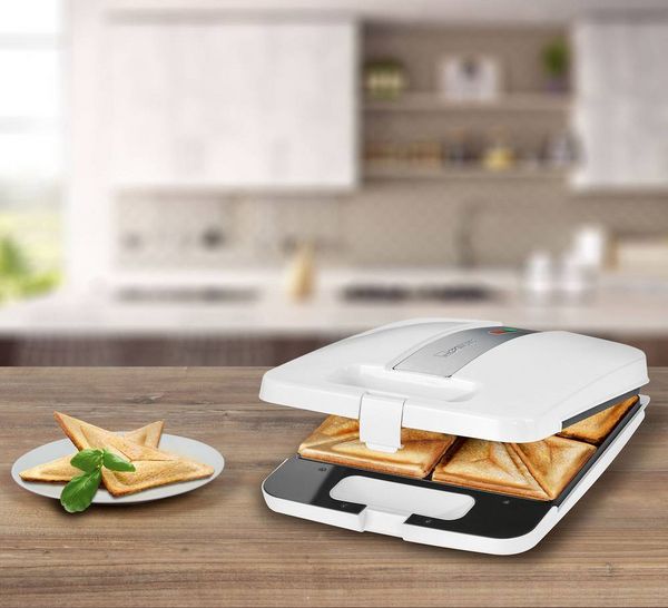 Produktbild: Clatronic ST3629 Sandwich-Toaster Wei&szlig;, Silber