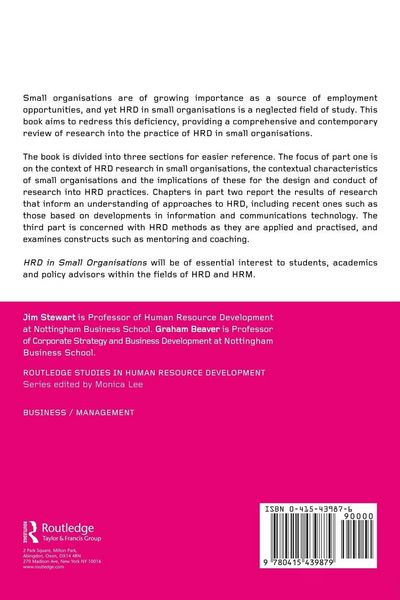 Produktbild: Human Resource Development in Small Organisations