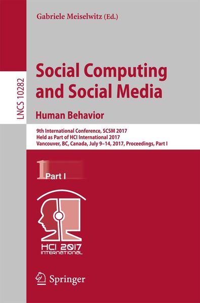 Produktbild: Social Computing and Social Media. Human Behavior