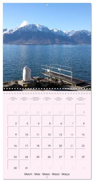 Produktbild: Evasion &agrave; Montreux (Calendrier mural carr&eacute; 2026 30x30 cm) Calendrier double avec une page pour vos prises de notes