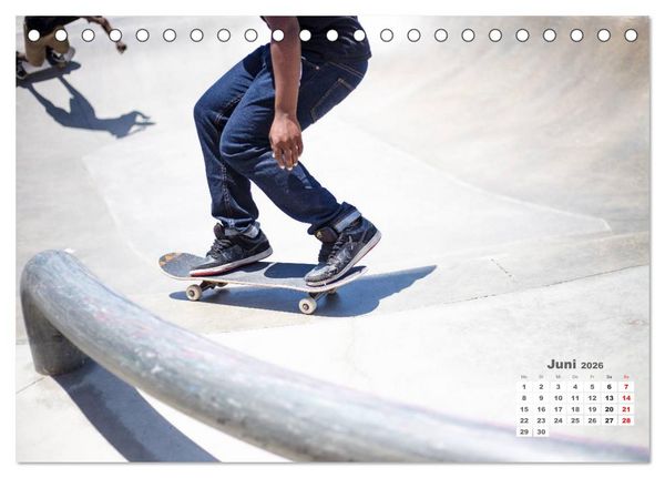 Produktbild: Skater. Skateboarding-Impressionen (Tischkalender 2026 DIN A5 quer), CALVENDO Monatskalender